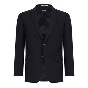 Boss Mens Lapel Collar Regular Formal Suit Jacket / Black